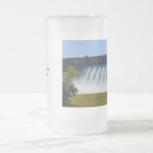 強力なテーブルロックダム曇りガラスのビアマグカップ フロストグラスビールジョッキ (中央)