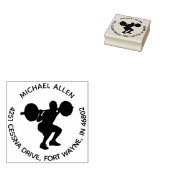 強力なトレーニングシルエット差出人住所 ラバースタンプ (押印)