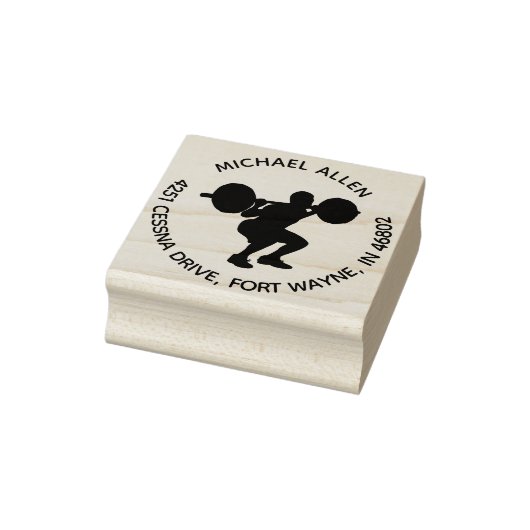 強力なトレーニングシルエット差出人住所 ラバースタンプ (スタンプ)