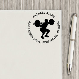 強力なトレーニングシルエット差出人住所 ラバースタンプ