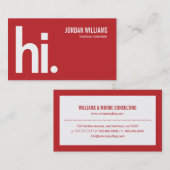 強力なハイモダン – 名刺 – 赤 (正面/裏面)