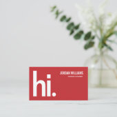 強力なハイモダン – 名刺 – 赤 (スタンド正面)