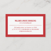 強力なハイモダン – 名刺 – 赤 (裏面)