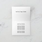 強力なハゲ・イーグルとアメリカ国旗のノートカード サンキューカード (内部)