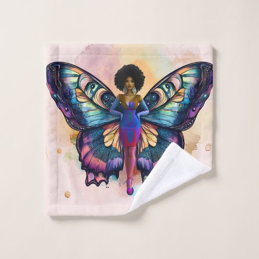 強力なバタフライ効果（画像） ウォッシュタオル (ウォッシュタオル)