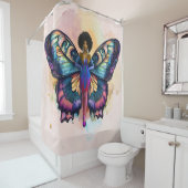 強力なバタフライ効果（画像） シャワーカーテン (インサイチュ)