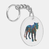 強力なパンサーアート キーホルダー (正面左)