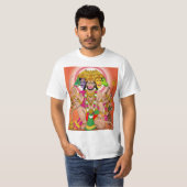 強力なパンチムキハヌマーンTシャツ - 神聖な保護 Tシャツ (正面フル)