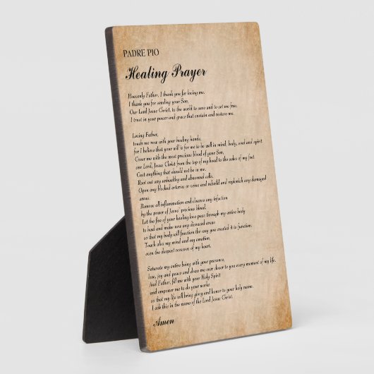 強力なヒーリング祈りの言葉バイパドレピオプラーク フォトプラーク (側面)