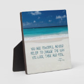 強力なビヨンドハインドビーチフィットネス引用文 フォトプラーク (正面)