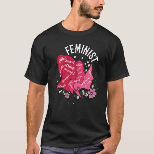 強力なフェミ頭が切れるニズムの女性権利の女性Equ Tシャツ (正面)