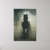 強力なブラックスタリオンの動作 キャンバスプリント (正面)