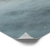 強力なブルインマジカルスノーランドスケープアートプリント ポスター (角)