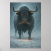 強力なブルインマジカルスノーランドスケープアートプリント ポスター (正面)