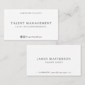 強力なプロフェッショナルブラック&ホワイトの名刺 名刺 (正面/裏面)