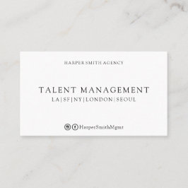 強力なプロフェッショナルブラック&ホワイトの名刺 名刺