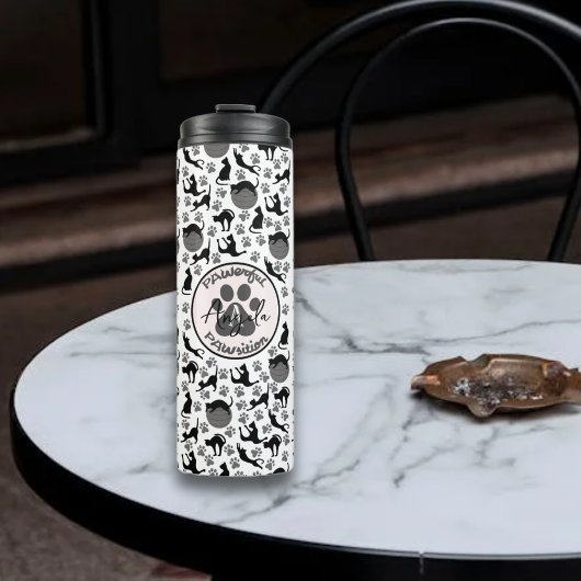 強力なポジションを伸ばすヨガネコ タンブラー