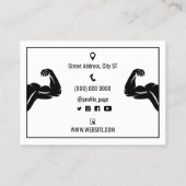 強力なミニマリストフィットネストレーナー  名刺 (裏面)