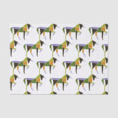 強力なユニコーンモダン抽象芸術馬の動物 薄葉紙 (正面)