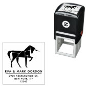 強力なユニコーン – モダン抽象芸術アールデコ セルフインキングスタンプ (インサイチュ)