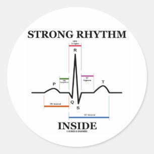 強力なリズム内部（ECG/EKGハートビート） ラウンドシール