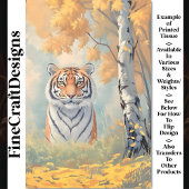 強力なリーガルタイガー、強烈な視線CB2デコページ 薄葉紙