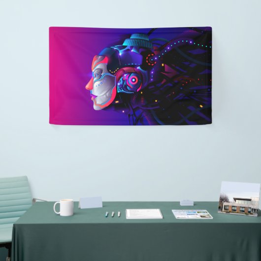 強力なロボット 横断幕 (トレードショー)