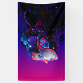 強力なロボット 横断幕 (縦)