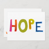 強力なワードアートカラフルおもしろい希望ユニーク ポストカード (正面/裏面)