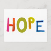 強力なワードアートカラフルおもしろい希望ユニーク ポストカード (正面)