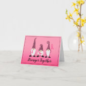 強力な一緒に乳がんピンクリボン カード (黄色い花)