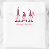 強力な一緒に乳がんピンクリボン スクエアシール (バッグ)