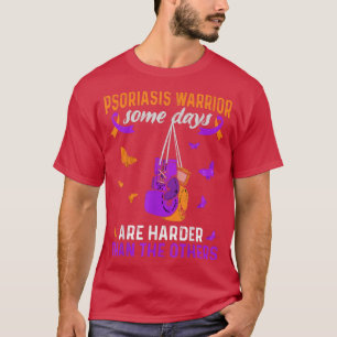 強力な乾癬の戦士リボンサポート乾癬 Tシャツ