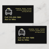 強力な二重側面のシンプルなタクシーサービス 名刺 (正面/裏面)