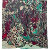 強力な休息ジャガー シャワーカーテン (正面)