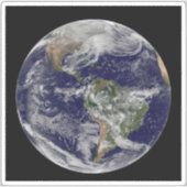 強力な冬の嵐を示す完全な地球。 シール (正面)