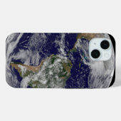 強力な冬の嵐を示す完全な地球。 Case-Mate iPhoneケース (裏面 (横))