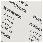 強力な勉強物理方程式ギークアドバイス ファブリック (クローズアップ)
