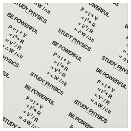 強力な勉強物理方程式ギークアドバイス ファブリック (見本)