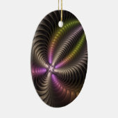 強力な動きカラフル抽象芸術フラクタル セラミックオーナメント (右)