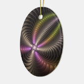 強力な動きカラフル抽象芸術フラクタル セラミックオーナメント (左)