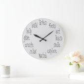 強力な動詞カッコいい感動的 ラージ壁時計 (ホーム)
