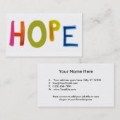 強力な単語の芸術の多彩なおもしろいの有望なユニーク望んで下さい 名刺 (正面/裏面)