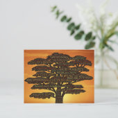 強力な単語ファミリツリー ポストカード (スタンド正面)