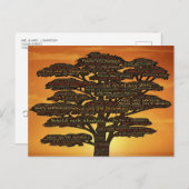 強力な単語ファミリツリー ポストカード (正面/裏面)