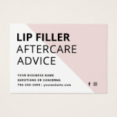 強力な口モダン唇フィラーアフターケアカード (正面)