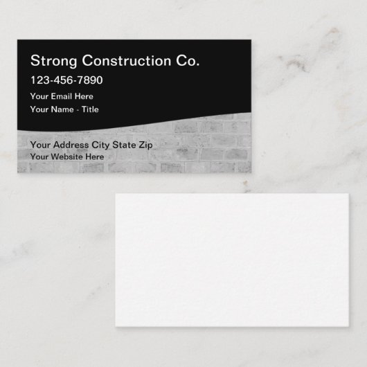 強力な建築サービス名刺 名刺 (正面/裏面)