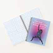 強力な引用文マンダラウーマンヨガポーズブルー ノートブック (内部)