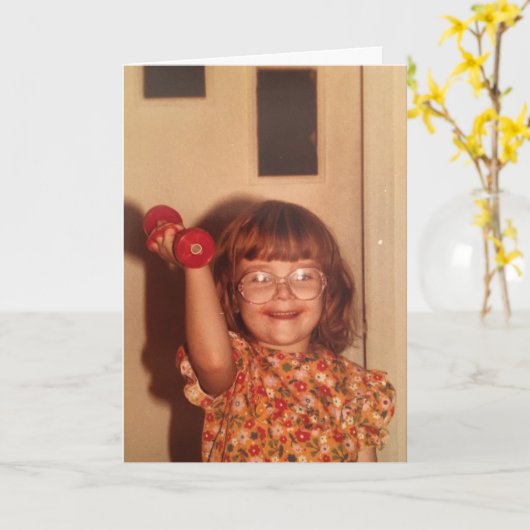 強力な挨拶状 カード (黄色い花)