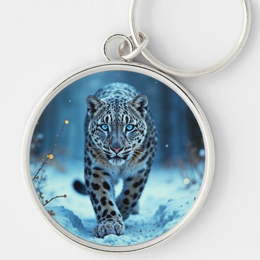 強力な捕食者の雪の荒野の寒い美しい キーホルダー (正面)